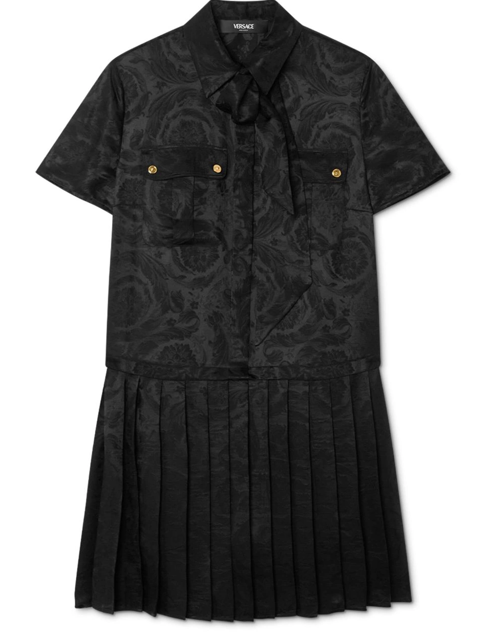 Cheap Barocco mini Versace pleated Lavallire dress Women 0809